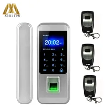 Умный дверной замок без ключа с пультом дистанционного управления для домашнего офиса, Бескаркасный стеклянный дверной XM-300 контроля доступа