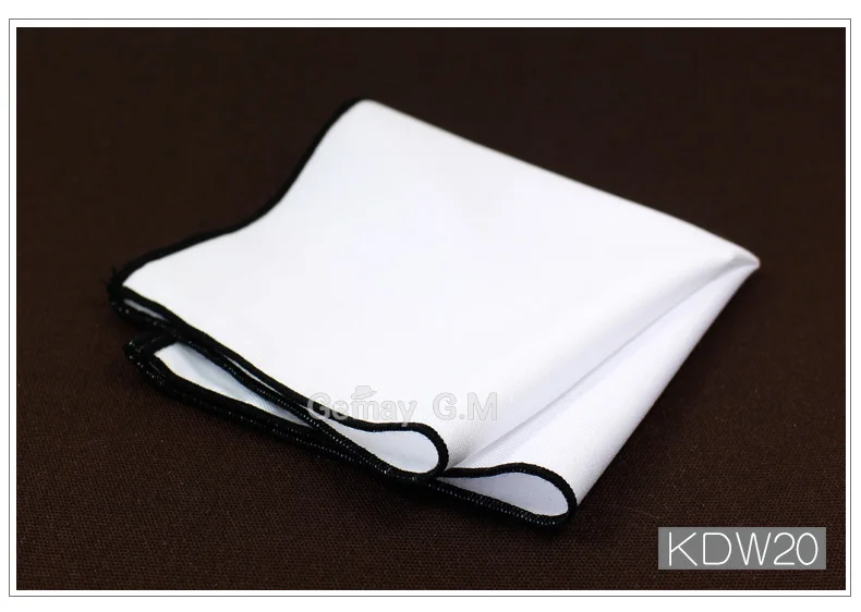 Fashion Cotton Handkerchiefs White Hanky Solid Pocket Square Mens Casual Suit Square Pockets Handkerchief Towels - Цвет: KDW20