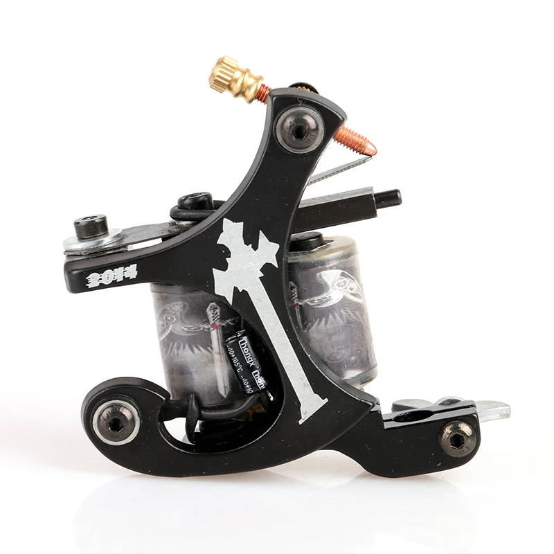 

New Type Tattoo Machine High Stability Black Medal Tattoo Machine 10 Coils Shader Tattoo Machine TM8335