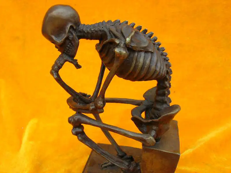 

shitou 001498 China Museum Quality Bronze death's-head Bony God Statue discount 30% (C0324)