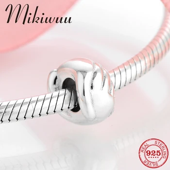 

925 Sterling Silver Wing feather round DIY spacer stopper beads Jewelry making Fit Original Mikiwuu Charm Bracelet
