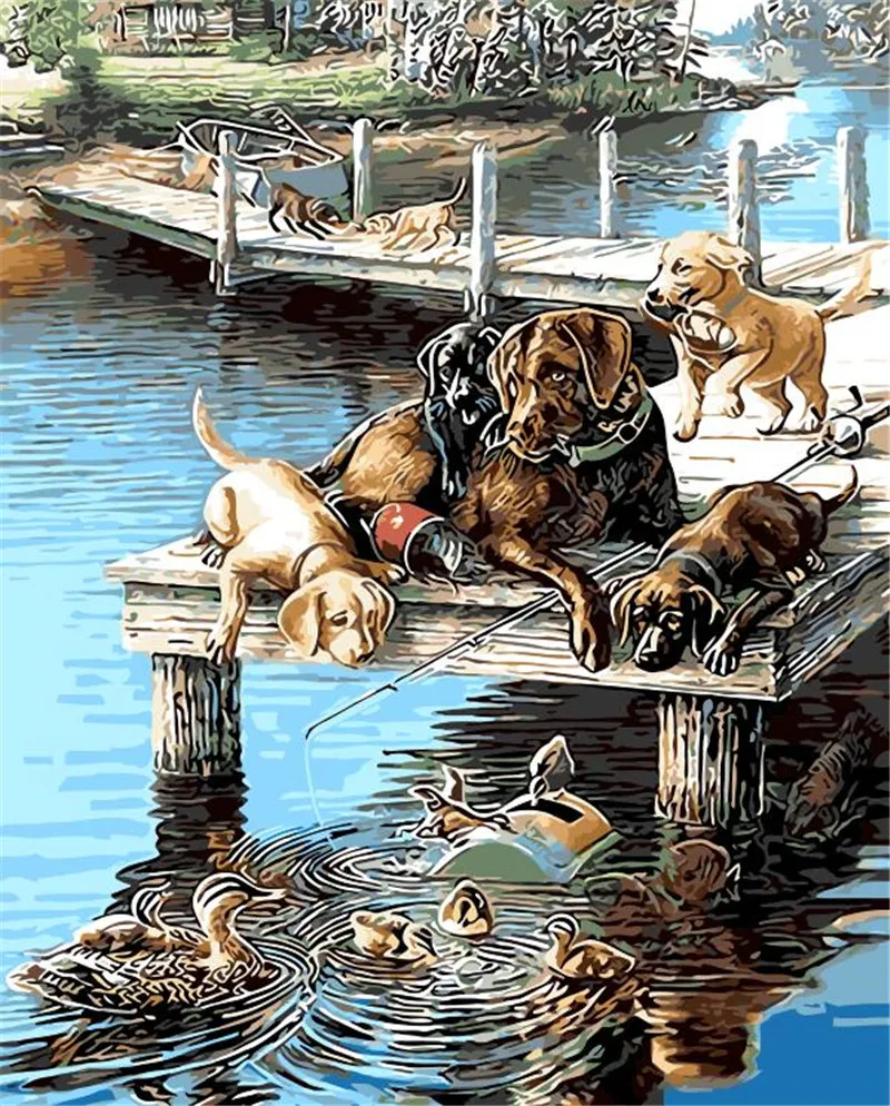 Beyond My Tears Comprar Lovely Pet Pintura Ingenua Pesca Regalo