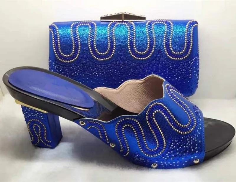 African font b Woman b font Pumps Shoes And Bag Set High Quality Africa Heels Shoes