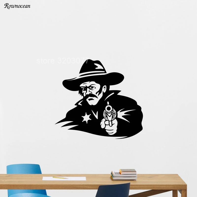 Cowboy Bandit Revolver Pistols Weapons Hat Vinyl Wall Decal Home Decor Boys Teens Room Removable Self adhesive Mural Paper GU04 Cowboy Bandit Revolver Pistols Weapons Hat Vinyl Wall Decal Home Decor Boys Teens Room Removable Self adhesive Mural Paper GU04