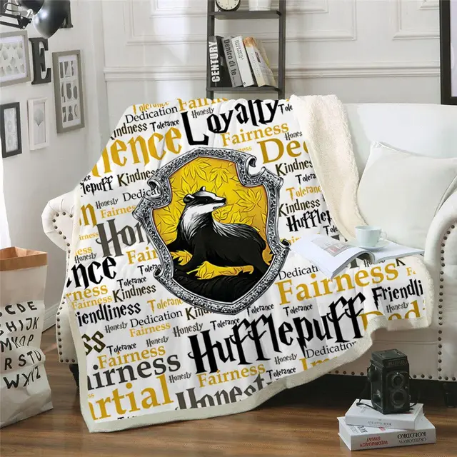 Harry Potter 3D Printed Velvet Plush Throw Fleece Blanket Bedspread Sherpa Blanket Couch Quilt
