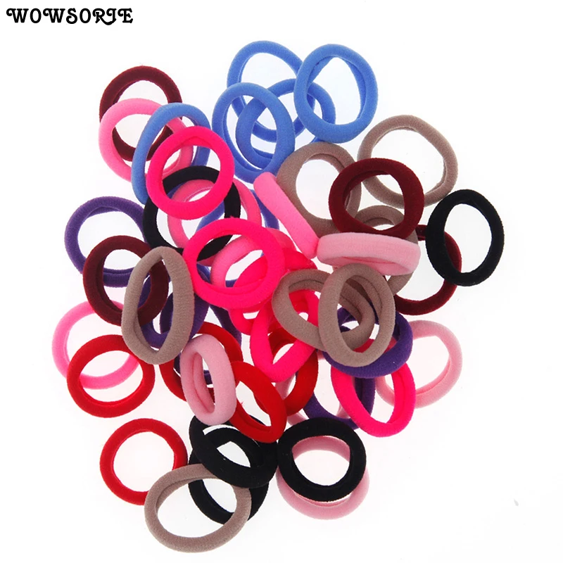 50pcs/lot Elastic Hair Bands Children Fashion 2018 Simple Girls Head