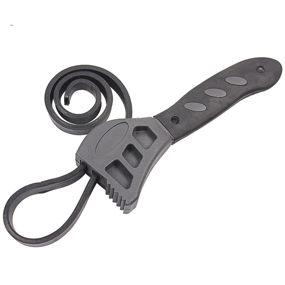 

Rubber Band Belt Wrench with Strap Multifunctional 50cm Adjustable Bottle Opener Auto Oil Filter Car Repair Spanner Handle Tools