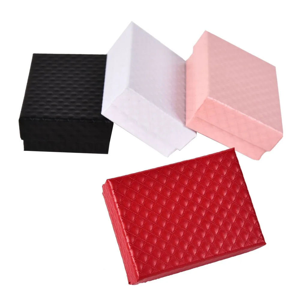 Square Jewelry Organizer Box Engagement Ring For Earring Necklace Bracelet Packing Display Gift Box Holder Black White Wholesale Square Jewelry Organizer Box Engagement Ring For Earring Necklace Bracelet Packing Display Gift Box Holder Black White Wholesale