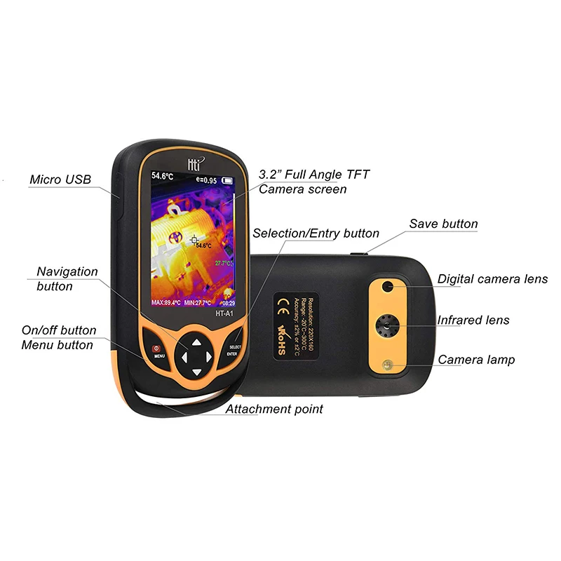  IR Thermal Imager Professional Handheld HD Infrared Thermal Imager Portable IR Thermal Imager Infra