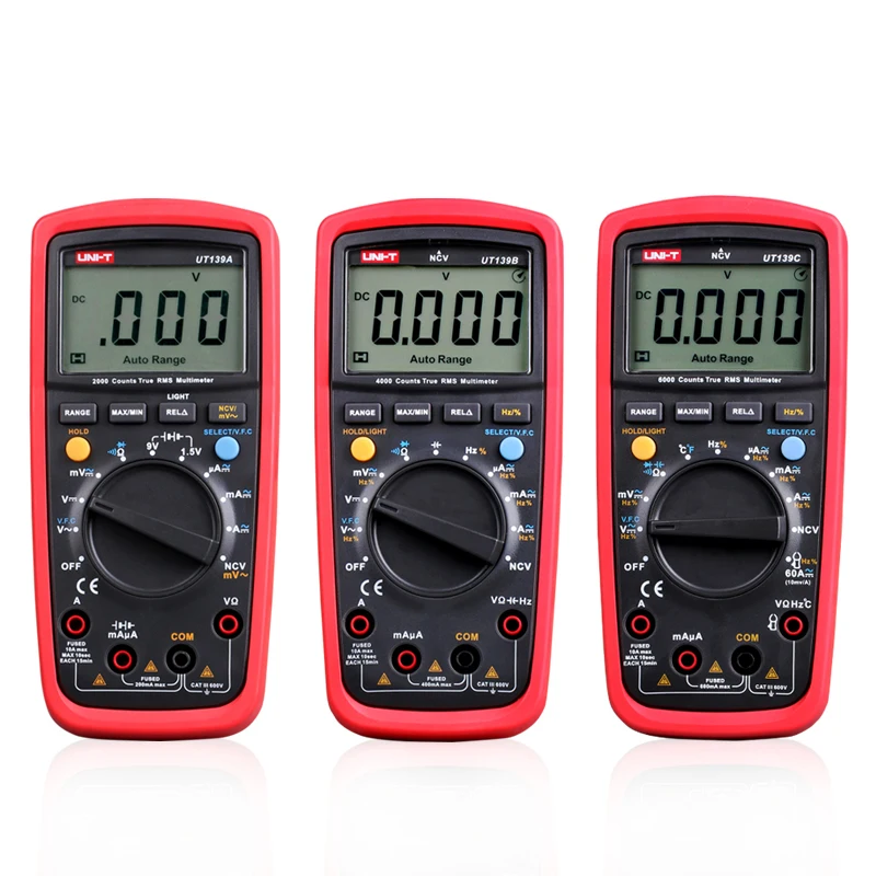 Цифровые мультиметры UNI T UT139A UT139B UT139C True RMS электрические портативных тестеров
