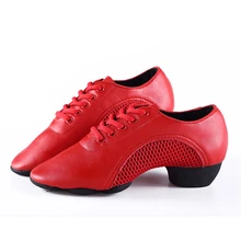 Кожаные туфли для танцев женщина Профессиональный латинские, Джаз современные туфли женские туфли для танцев Кроссовки для вечеринки Для женщин Бальные преподавателей