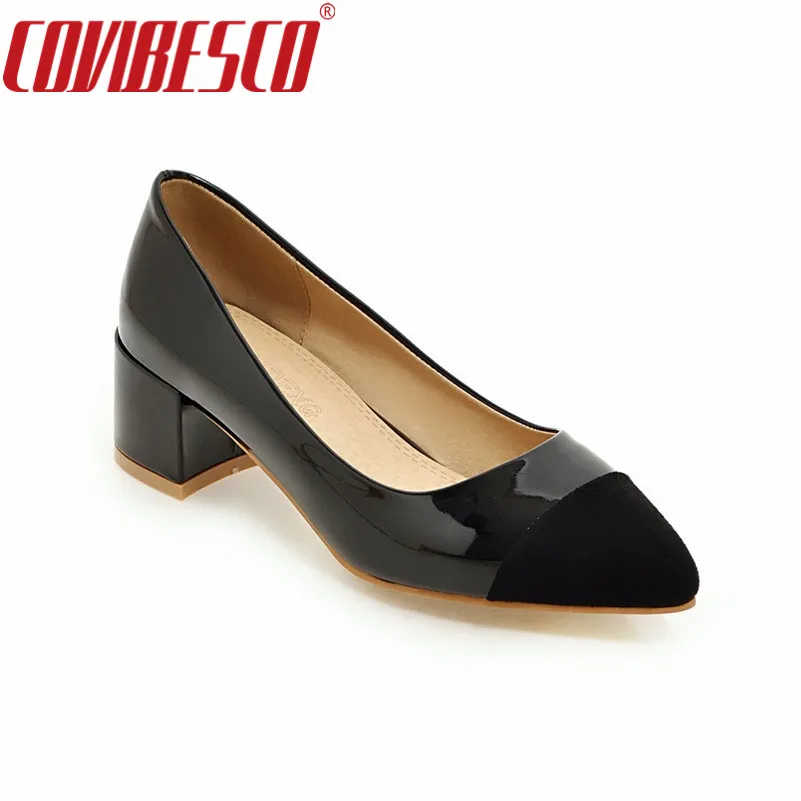 

COVIBESCO Spring Autumn Women Pumps Sexy Patchwork High Heels Shoes Fashion Elegant Office Shoes Party Women Shoes Large Size