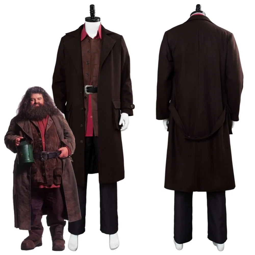 Костюм для косплея Rubeus Hagrid длинное пальто полноразмерный костюм Хэллоуина