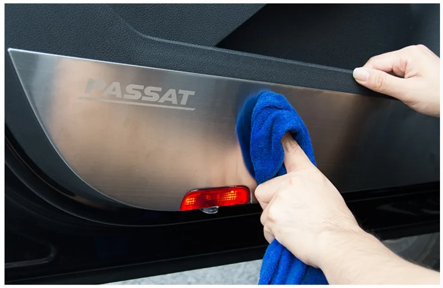 Высокое качество для 2011- VW Passat из нержавеющей стали Декоративная дверь анти-ударная панель декоративная наклейка для автомобиля аксессуары