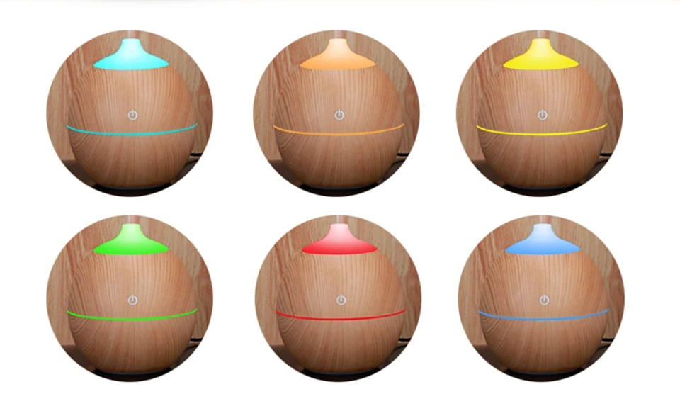 USB 130ML 7LED Air Humidifier Ultrasonic Aroma Essential Oil Cool Mist Diffuser (2)