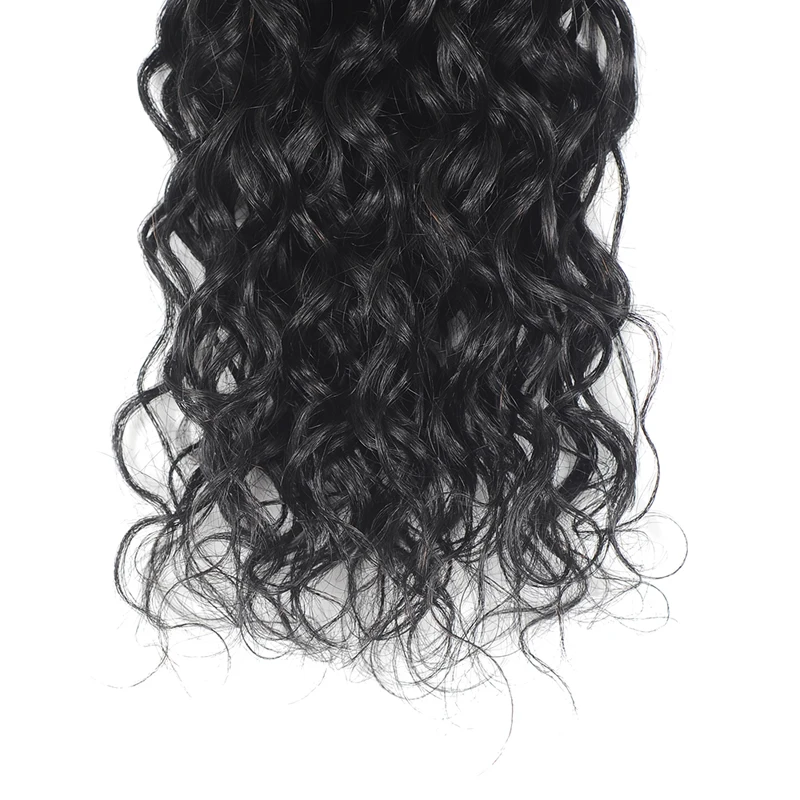 Pinshair Human Hair Weave Bundles Natural Black Water Wave Hair Extensions 1/3/4 Pieces Non-Remy Indian Hair Bundles