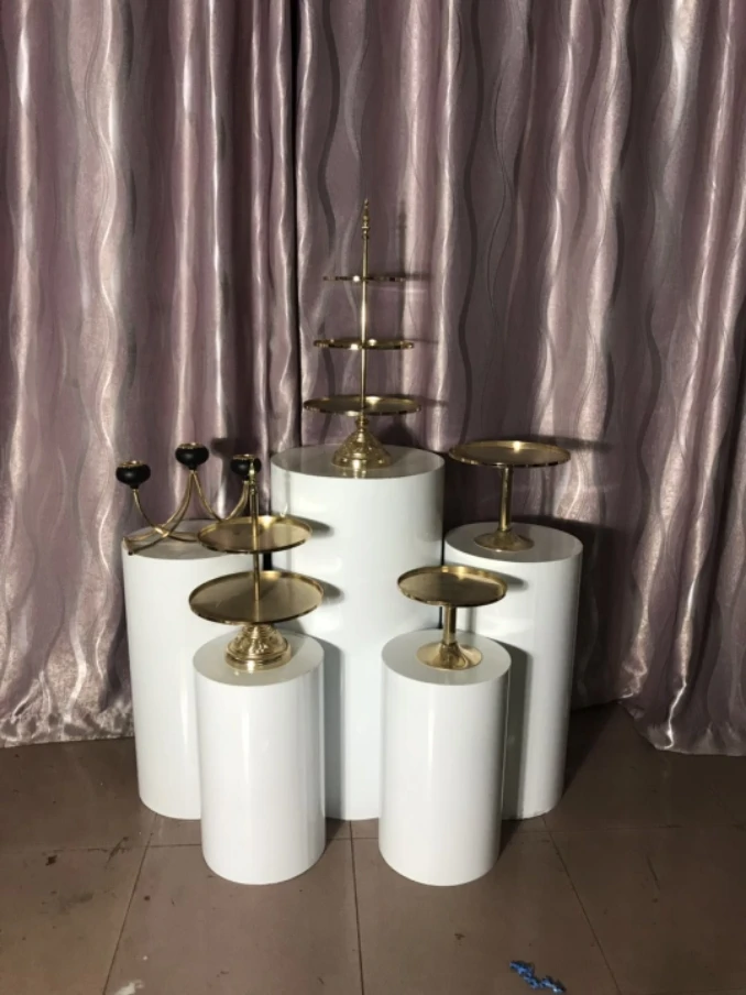 lastest Party flower stand cake candy display metal rack wedding round table cylinder Pillar columns