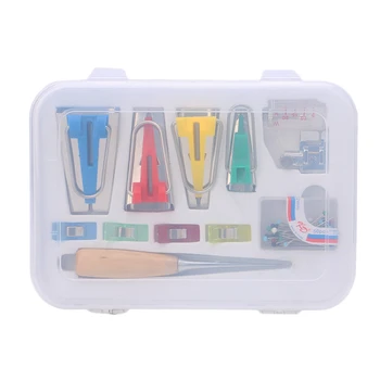 

Quilting Hemming Sewing Tools tape bias maker folder Binding Tool Sets Fabric Clover for sewing diy job Foot Case Tools