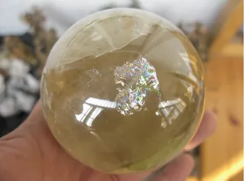 

3.22'' beautiful natural Yellow crystal balll