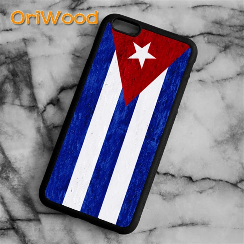

OriWood flag of cuba luxury Case cover for iPhone 5 6s 7 8 plus X XR XS 11 pro max Samsung Galaxy S6 S7 edge S8 S9 S10 plus
