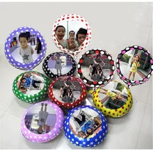 В Горошек фольги баллоны пользовательские фото печать волновой точки globo 18 дюймов Свадебные украшения на вечеринку дня рождения поставки 10 шт./партия