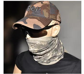 

Pro Arab Army Tactical Camouflage Scarf Men Military Jungle Combat Windproof Mesh Shawl Veil Outdoor Cycle Hunting Scarves