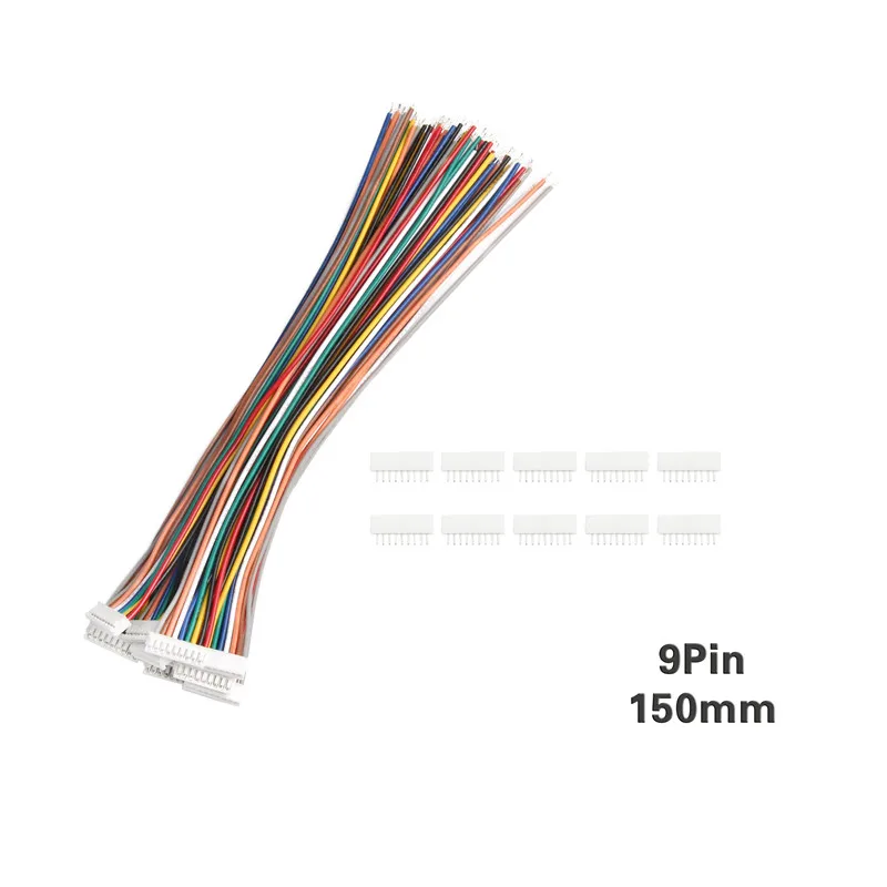 10 компл. 150 мм ZH-1.5 провода Кабельный соединитель DIY ZH-1.5 28AWG JST 2Pin-10Pin электронная линия одиночное соединение клеммные соединители - Цвет: 9Pin