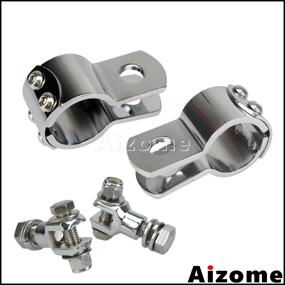 Хромированные скобы для мотоцикла 1 1/8 &quot1 1/4&quot крепления ножек Harley Chrome 1/2 &quot