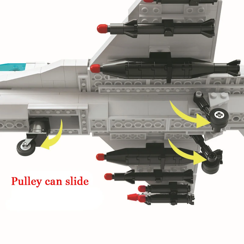 8030-580pcs-Thunder-Air-Force-F-16-Fighter-Building-Blocks-DIY-Educational-Bricks-Toys-for-children (3)