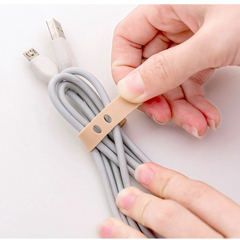 Kawaii Silicon 4 шт. устройство для сматывания кабеля для мобильного телефона USB крепление кабеля Кнопка Органайзер провод Гарнитура держатель линия намотка сумка Клип сортировка