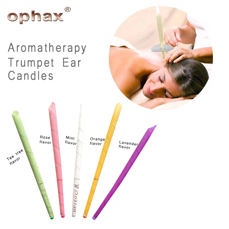 

OPHAX 10pc Snatural treatment Ear cone candle Clear earwax Sets of ear cleaner Scented candles Health Ear Care