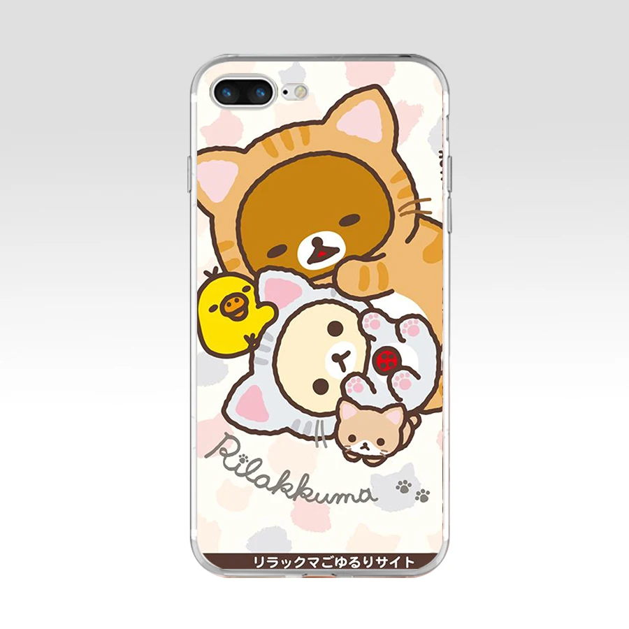 85AQ Забавный Милый мультяшный Rilakkuma мягкий ТПУ силиконовый чехол для Apple iPhone 6 6s 7 8