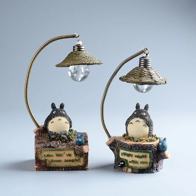 

Japanese Anime My Neighbor TOTORO LED Night Light Kids Toys Figure Studio Ghibli Miyazaki Hayao Resin 18cm Action Figuras Doll