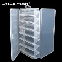JACKFISH рыболовная коробка 19 см* 11 см блесна из ПВХ коробка для хранения чехол 14 Отсек Рыболовные снасти инструмент приманка коробка для ловли карпа Pesca