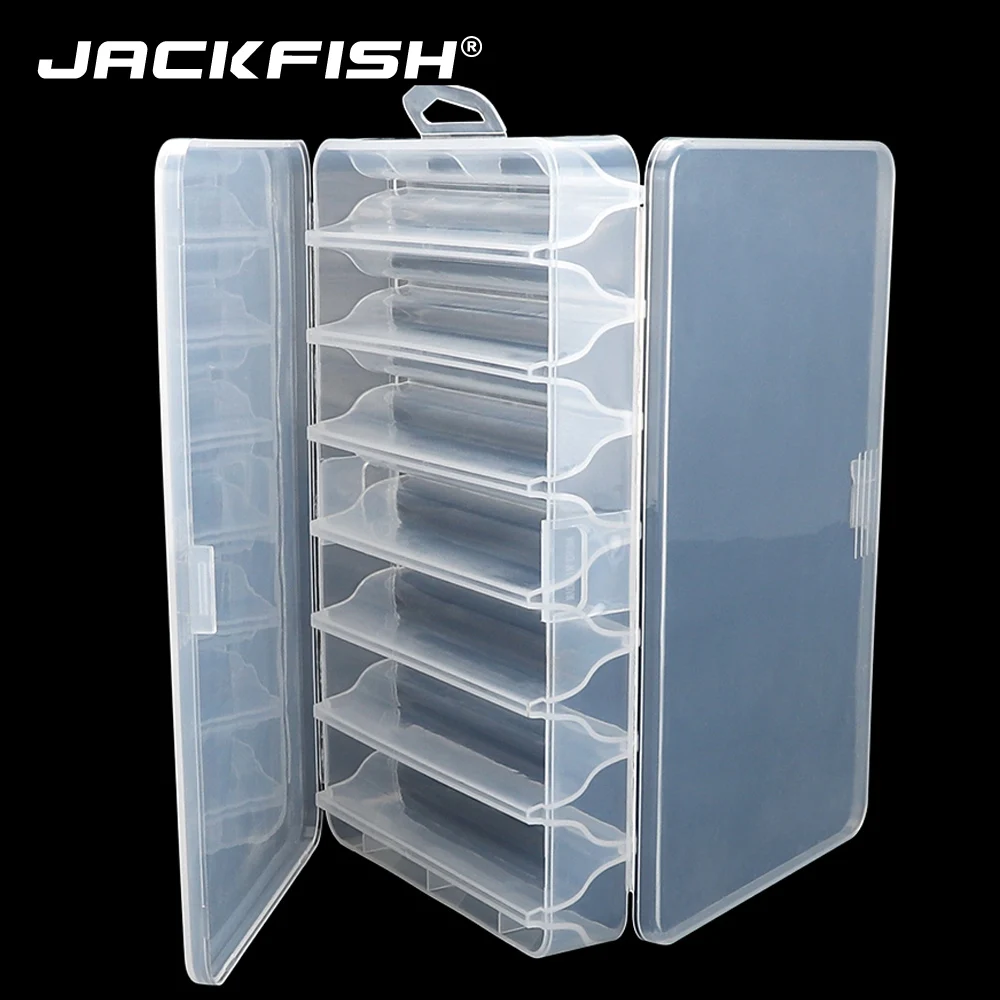 

JACKFISH Fishing Box 19CM*11CM PVC Lure Box Storage Case 14 Compartment Fishing Tackle Tool Lure Box for Carp Fishing Pesca