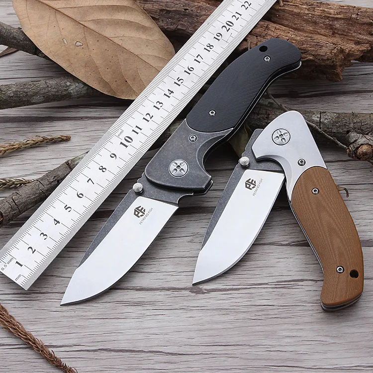 

Petrified fish PF711 outdoor knife AUS-8 Bearing tumbling folding knife G10 tactical knife Pocket knife