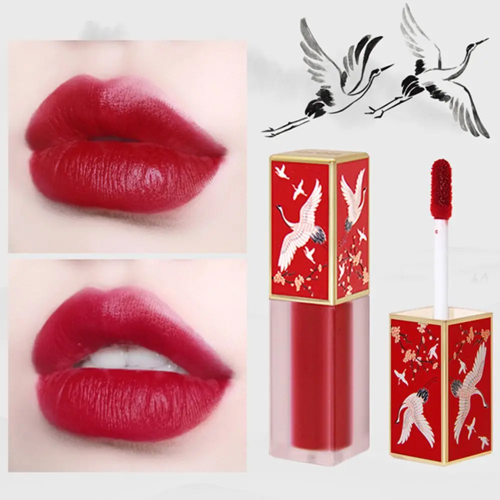 Chinese Style Palace Museum Lipstick Moisturizer Non-Sticking Cup Lip Stick Matte Waterproof Lip Stick Women Lips Makeup Gifts