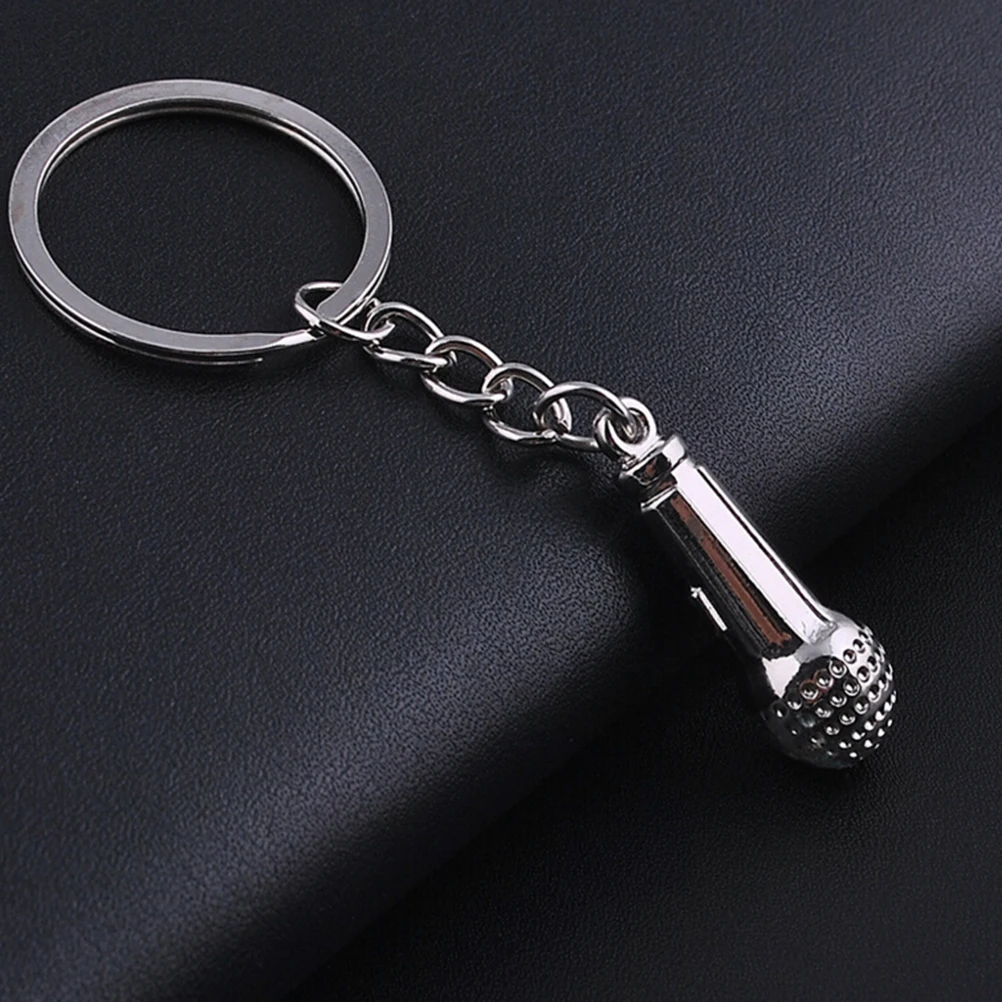 

New Selling Creative Music Gifts Key Chain Key Ring Microphone Keychain Fashion Key Chain Creative Tools Metal Keychain