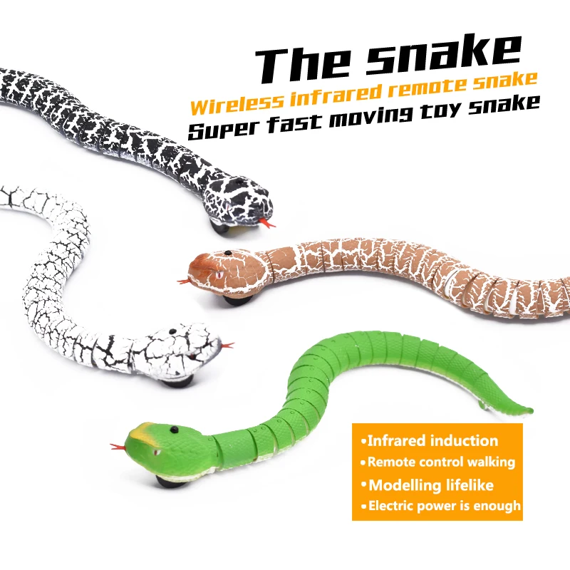 

Novelty Remote Control Snake Toys For Children Animal Trick Terrifying Mischief Toy Simulation RC Snaker Joke Gift for Kids Play