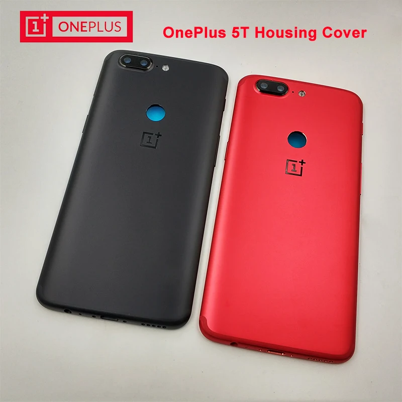 

Original OnePlus 5T Back Battery Cover Aluminum Housing Rear Door Cover Case Replacement, with Lens Glass/Sim Card Slot/Keys