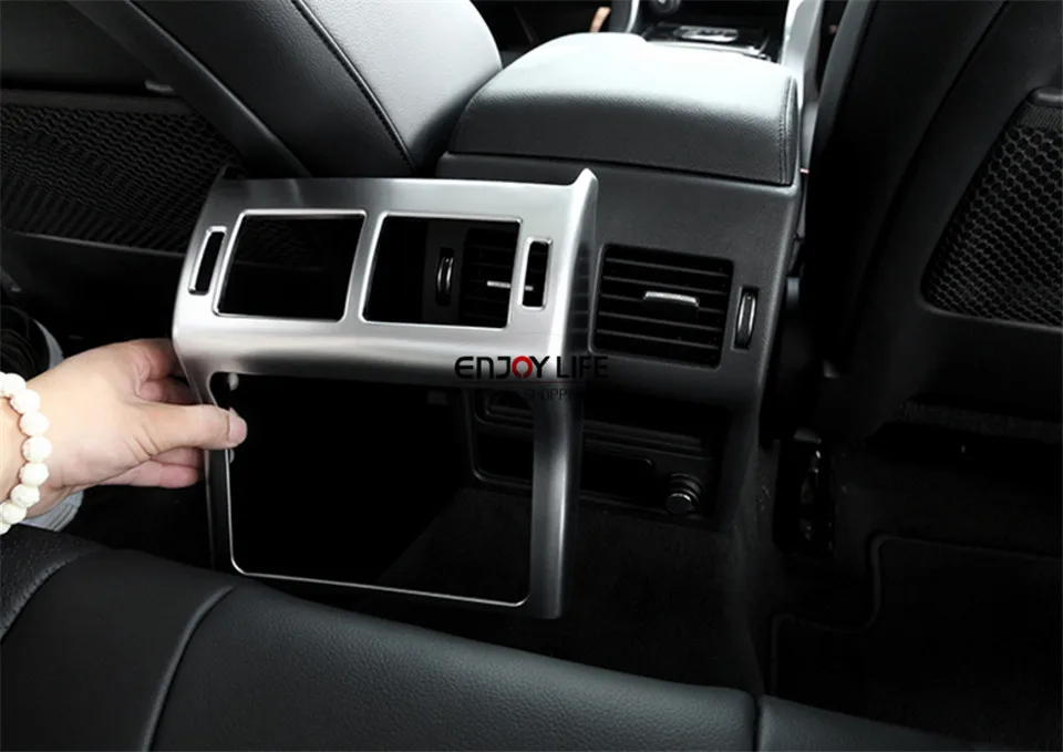 1pc ABS Car Armrest Rear Back Air Vent Frame Cover Trim for Jaguar XE X760 XF X260 2016in