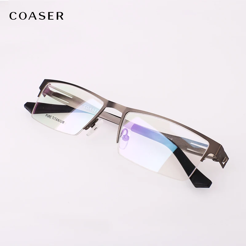 

Germany IC Quality Stainless Steel metal frame Glasses Men Square Myopia prescription eyewear optical eyeglasses frame spectacle