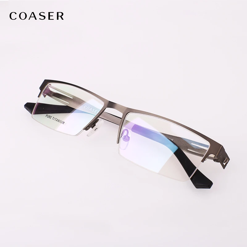 Germany Quality Stainless Steel Metal Frame Glasses Men Square Myopia