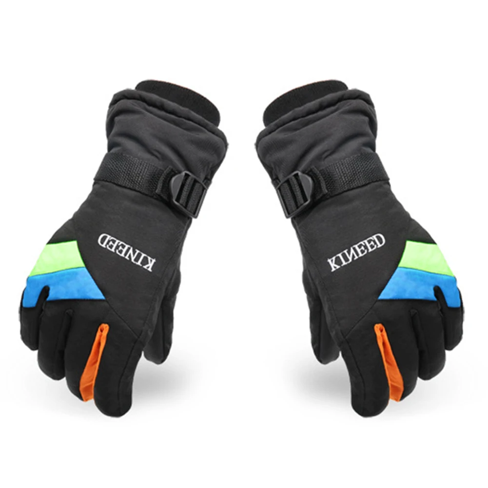 Унисекс лыжные перчатки для сноуборда мужские водонепроницаемые зимние теплые спортивные Мотоциклетные Перчатки - Цвет: Blue Green