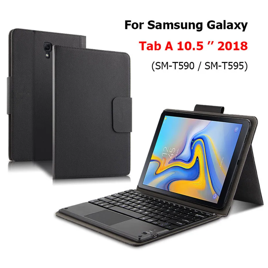 Чехол с Bluetooth клавиатурой для Samsung Galaxy Tab A A2 10 5 2018 дюйма Φ T595 T597 съемный чехол