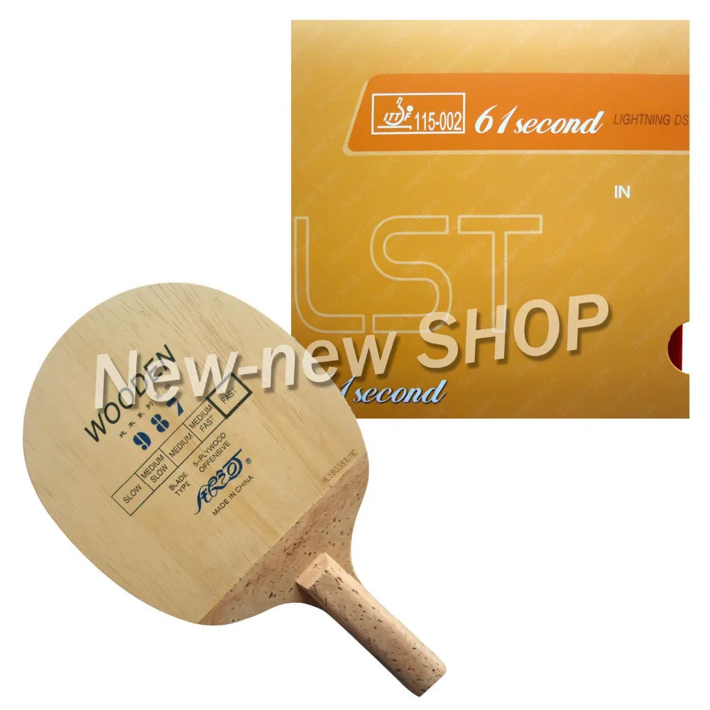 

Pro Table Tennis PingPong Combo Paddle Racket Galaxy YINHE 987 Blade with 61second Lightning DSLST Rubber Japanese Penhold JS