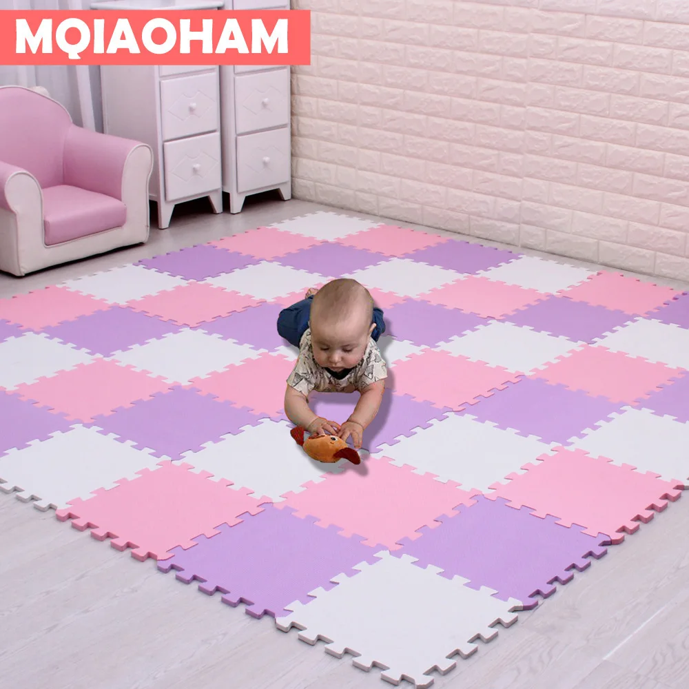 MQIAOHAM Baby EVA пенопластовый игровой коврик пазл 18 шт./лот черно белая