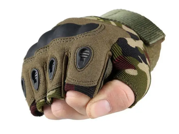 Уличные тактические Спортивные перчатки с половинным пальцем для военных тренировок, езды на велосипеде, кемпинга, походов, охоты, альпинизма, перчатки - Цвет: Army Green