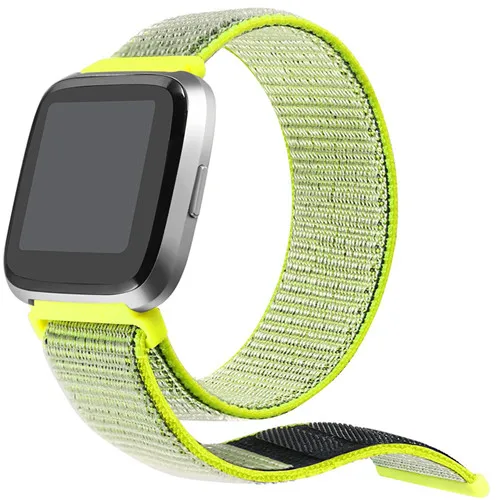 Для Fitbit Versa, ремешок, нейлоновая Спортивная петля с крючком и петлей, регулируемый ремешок на запястье для Fitbit Versa, Смарт-часы для фитнеса - Цвет: Yellow