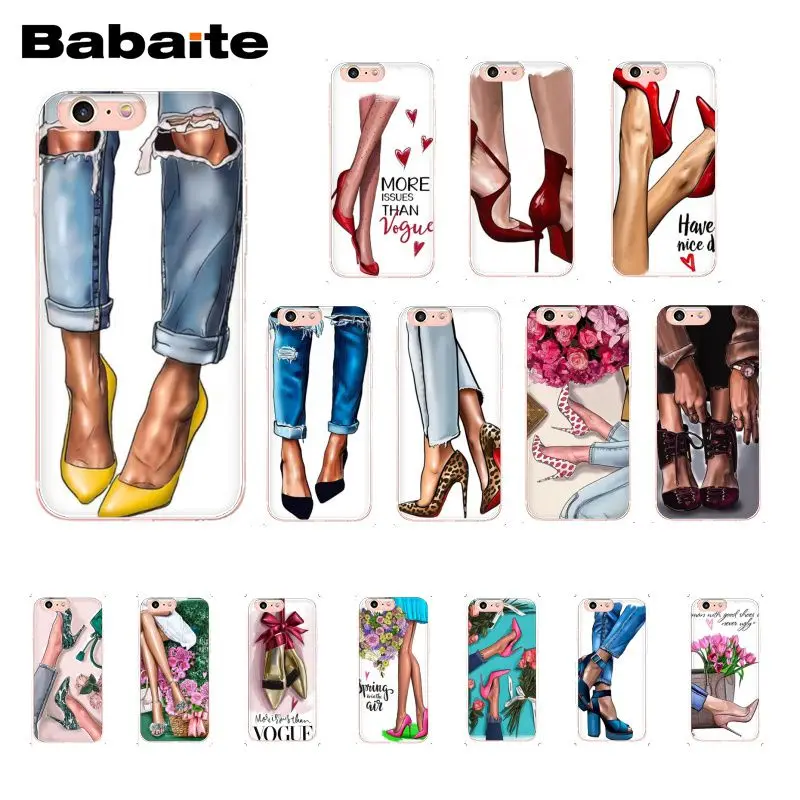 

Babaite VOGUE Princess Girl Heel Phone case for iphone 11 Pro 11Pro Max 8 7 6 6S Plus X XS MAX 5 5S SE XR